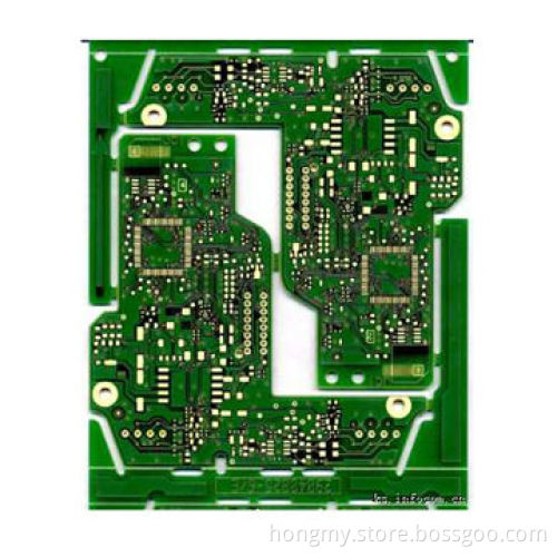 FR-4 Double-sided PCB with Immersion Gold Finish, 2oz Copper Thickness and 0.2mm Line Spacing